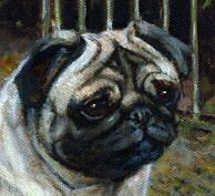 Closeup of Pug Head from "Companions at the Gate
"
